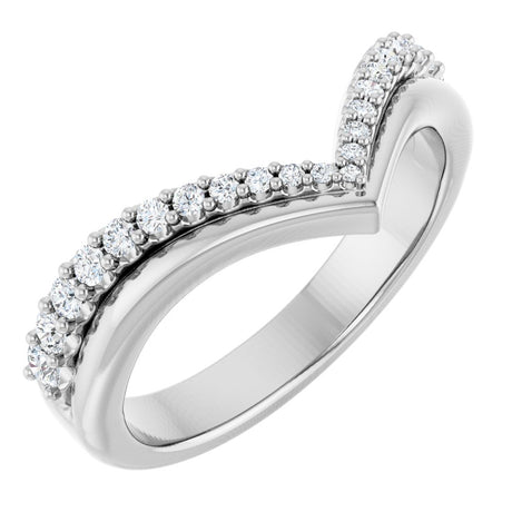 14K White Gold 1/3 CTW Lab-Grown Diamond Contour Band
