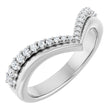Platinum 1/4 CTW Natural Diamond Contour Band