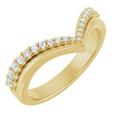 14K Yellow Gold 1/3 CTW Lab-Grown Diamond Contour Band