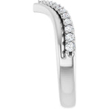 Platinum 1/4 CTW Natural Diamond Contour Band