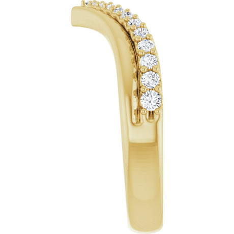 14K Yellow Gold 1/4 CTW Natural Diamond Contour Band