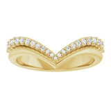 14K Yellow Gold 1/3 CTW Lab-Grown Diamond Contour Band