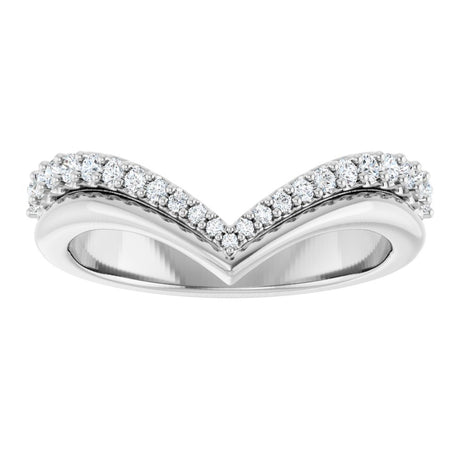 14K White Gold 1/3 CTW Lab-Grown Diamond Contour Band