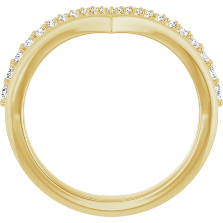 14K Yellow Gold 1/3 CTW Lab-Grown Diamond Contour Band