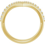 14K Yellow Gold 1/4 CTW Natural Diamond Contour Band