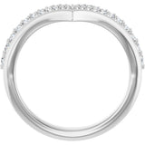 Platinum 1/4 CTW Natural Diamond Contour Band