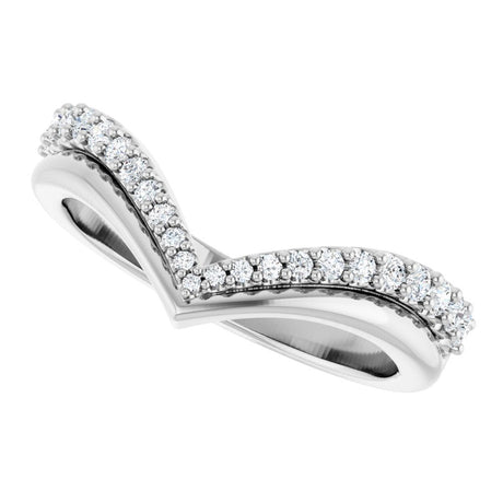 14K White Gold 1/3 CTW Lab-Grown Diamond Contour Band