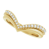 14K Yellow Gold 1/4 CTW Natural Diamond Contour Band
