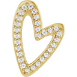14K Yellow Gold 1/8 CTW Natural Diamond Heart Slide Pendant
