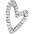 14K White Gold 1/8 CTW Natural Diamond Heart Slide Pendant