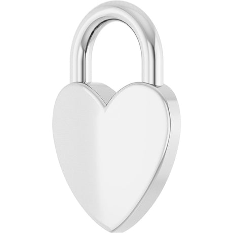 Sterling Silver Engravable Heart Lock Pendant