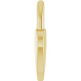 18K Yellow Gold-Plated Sterling Silver Engravable Heart Lock Pendant