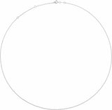 18K White 1 mm Adjustable Cable 16-18" Chain