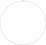 10K White Gold 1 mm Adjustable Cable 16-18" Chain