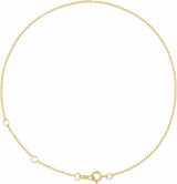 14K Yellow Gold 1 mm Adjustable Cable 6 1/2-7 1/2" Chain