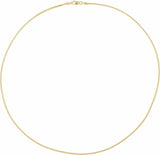 14K Yellow Gold 1.5 mm Hollow Franco 20" Chain