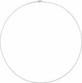 14K White Gold .75 mm Box 24" Chain