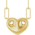 14K Yellow Gold Heart 18" Necklace