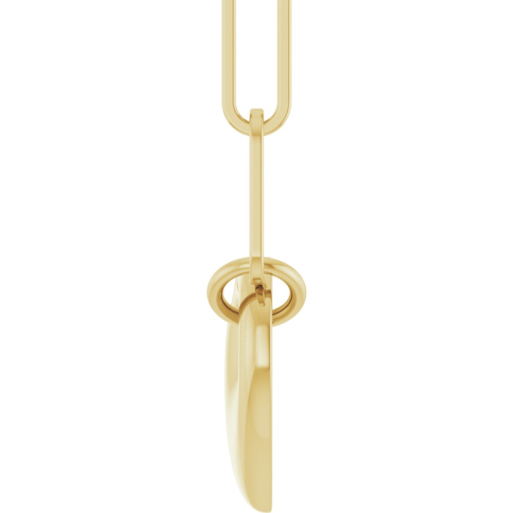 14K Yellow Gold Heart 18" Necklace
