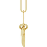14K Yellow Gold Heart 18" Necklace