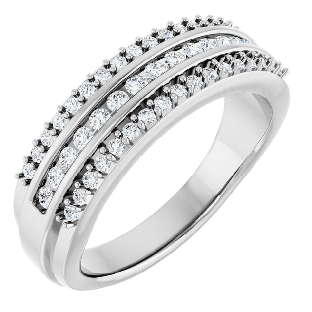 14K White Gold 1/2 CTW Lab-Grown Diamond Anniversary Band