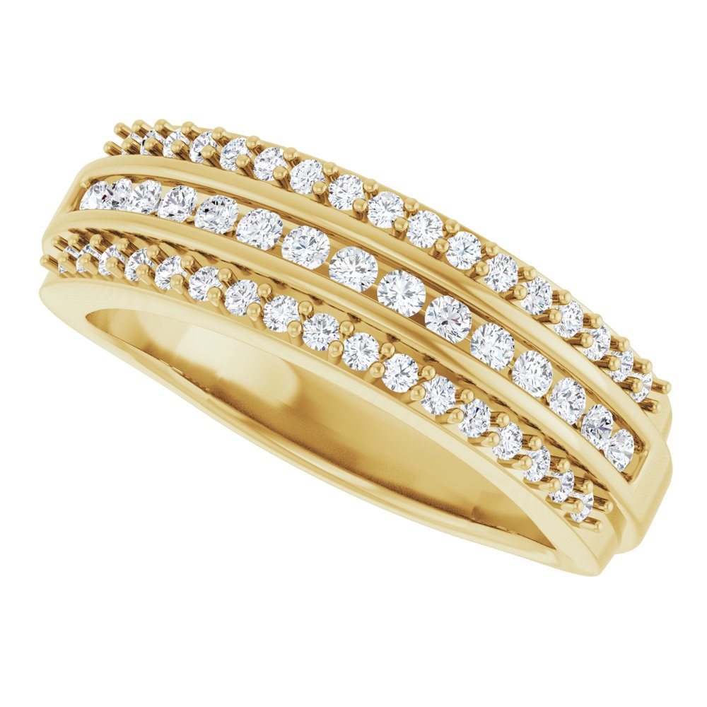 14K Yellow Gold 1/2 CTW Natural Diamond Anniversary Band