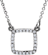 14K White 1/10 CTW Natural Diamond 16" Necklace