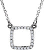 14K White 1/10 CTW Natural Diamond 16" Necklace