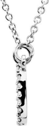 14K White Gold 1/10 CTW Natural Diamond 16" Necklace