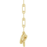 14K Yellow Gold Interlocking Heart 18" Necklace