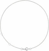 Sterling Silver 1 mm Adjustable Cable 6 1/2-7 1/2" Chain