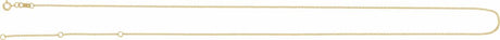 10K Yellow Gold 1 mm Adjustable Cable 16-18" Chain