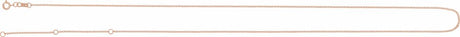 10K Rose Gold 1 mm Adjustable Cable 16-18" Chain