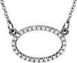 14K White 1/8 CTW Natural Diamond 16" Necklace