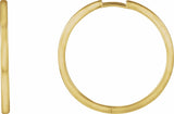 14K Yellow Gold Hinged 25 mm Hoop Earrings