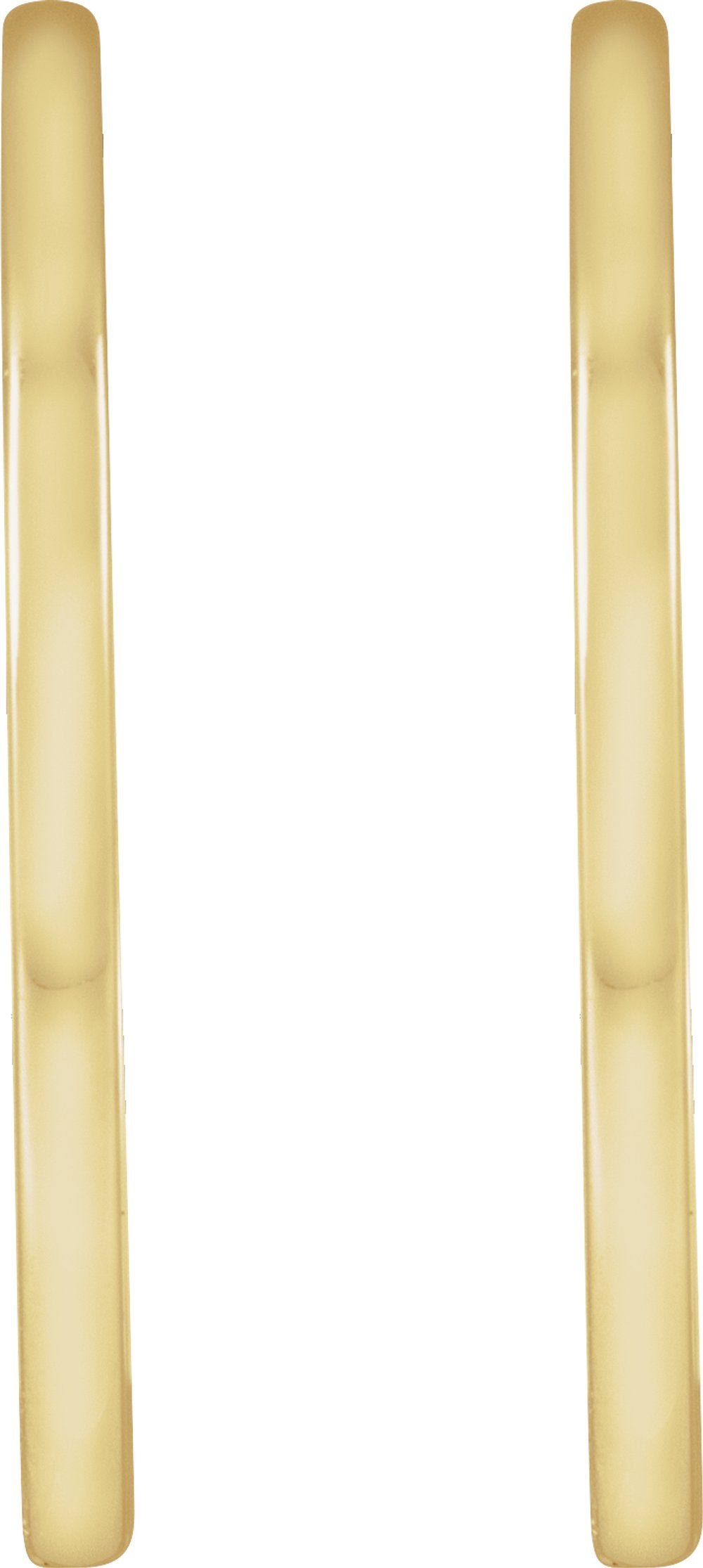 14K Yellow Gold Hinged 25 mm Hoop Earrings