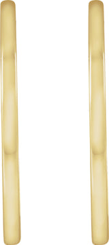 14K Yellow Gold Hinged 25 mm Hoop Earrings