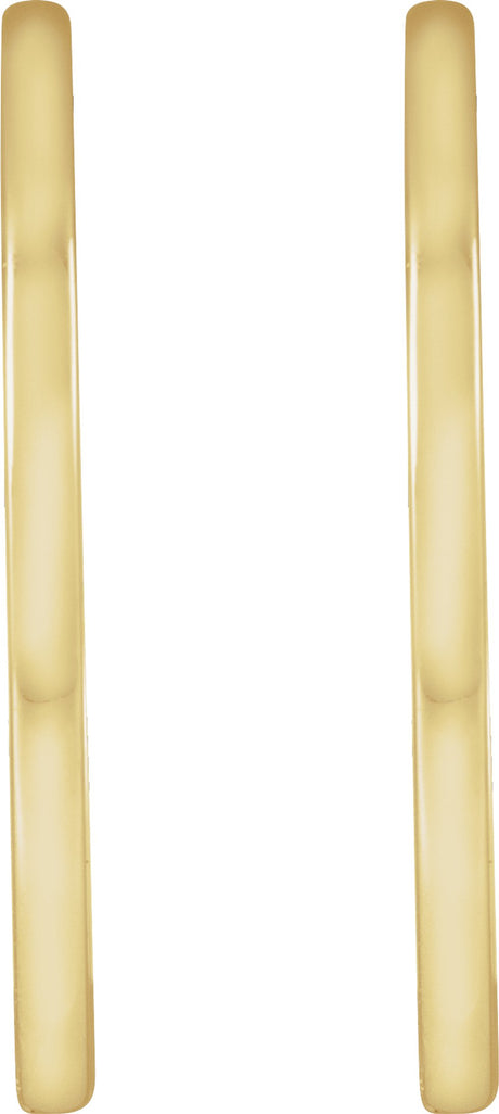 14K Yellow Gold Hinged 25 mm Hoop Earrings