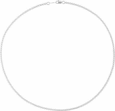 14K White Gold 2 mm Rolo 18" Chain