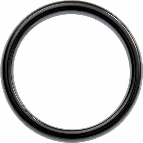 Black Tungsten 6 mm Comfort-Fit Half Round Band Size 7