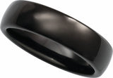 Black Tungsten 6 mm Comfort-Fit Half Round Band Size 7