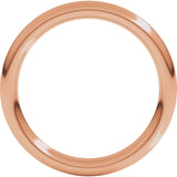 14K Rose Gold 2.5 mm Heavyweight Comfort-Fit European-Style Band Size 8.5