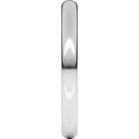 14K White Gold 2.5 mm Heavyweight Comfort-Fit European-Style Band Size 9
