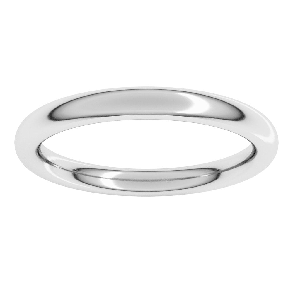 Platinum 2.5 mm Heavyweight Comfort-Fit European-Style Band