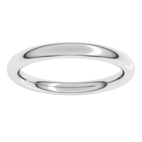 14K White Gold 2.5 mm Heavyweight Comfort-Fit European-Style Band Size 9