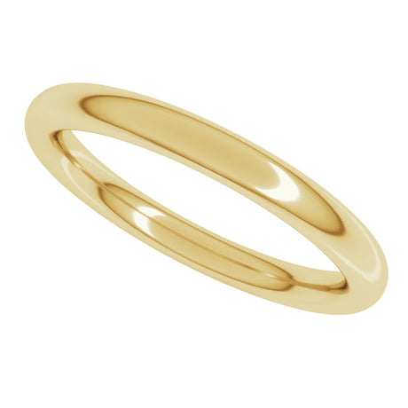 14K Yellow Gold 2.5 mm Heavyweight Comfort-Fit European-Style Band