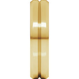 14K Yellow Gold 5 mm Beveled-Edge Grooved Comfort-Fit Flat Band Size 9