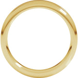 14K Yellow Gold 5 mm Beveled-Edge Grooved Comfort-Fit Flat Band Size 9