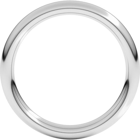 18K White Gold 3 mm Heavyweight Comfort-Fit European-Style Band Size 4.5