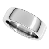 14K White Gold 7 mm Heavyweight Comfort-Fit European-Style Band Size 11.5